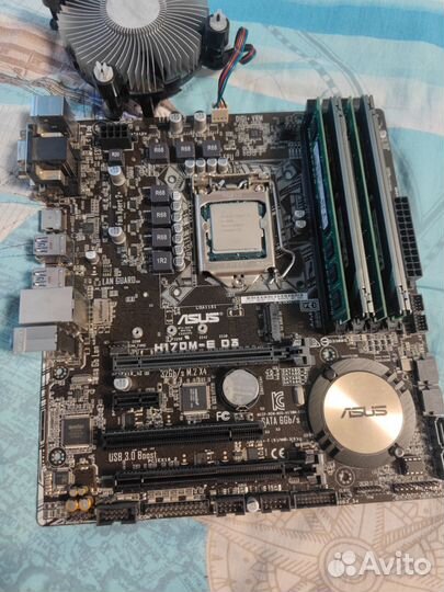 Комплект Intel Core i5-6500, Asus H170-E и 20гб