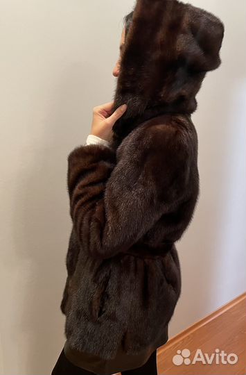 Шуба автоледи норка коричневая 42 44 икра