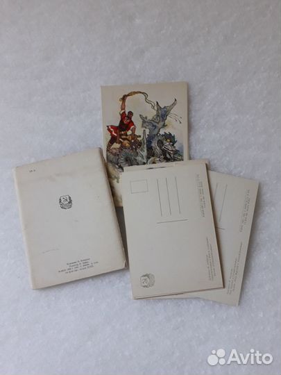 Открытки СССР разные (русские сказки, птицы, космо