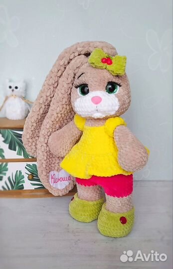 Вязаные игрушки Зайчики