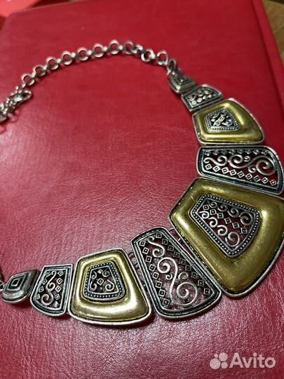 Колье серебро