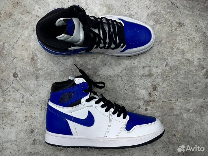 Nike Air Jordan 1 White Blue Размер 41,43,44