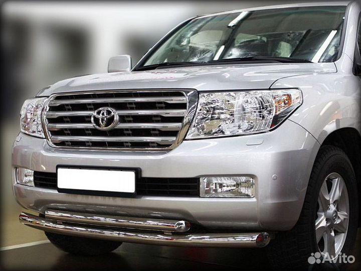 Защита переднего бампера Land Cruiser 100 d76+60