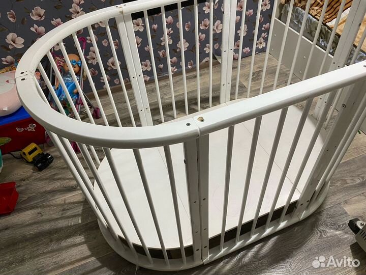 Детская кроватка трансформер круглая