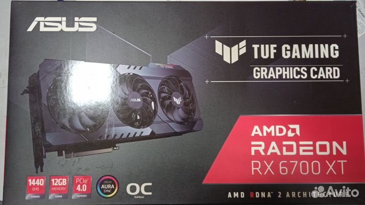 Игровая видеокарта asus Gaming TUF-RX6700XT 12GB
