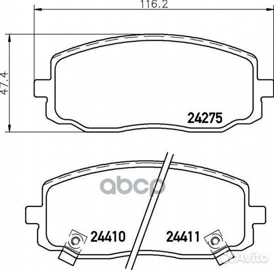 Колодки тормозные дисковые перед KIA picant