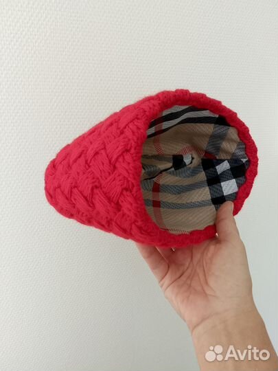Шапка женская пилотка вязаная