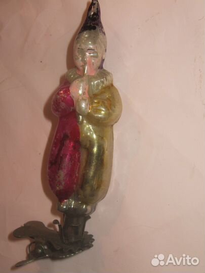 Ёлочная игрушка Арлекин СССР Винтаж 50-е г