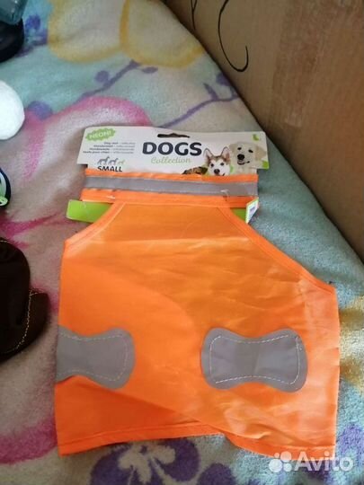 Одежда для собаки, когтеточка, игрушка