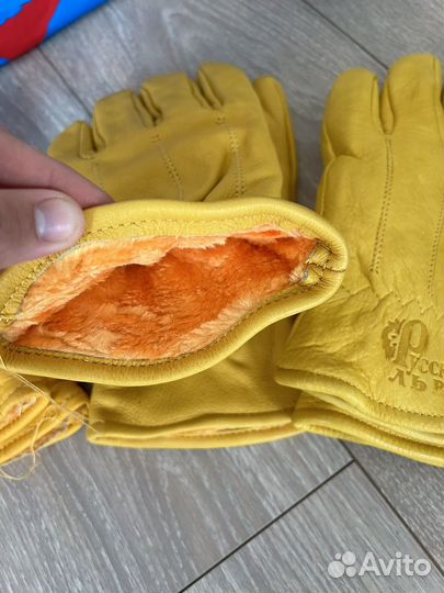 Перчатки кожаные Русские Львы