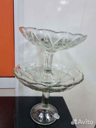 Ваза, фруктовница. Стекло