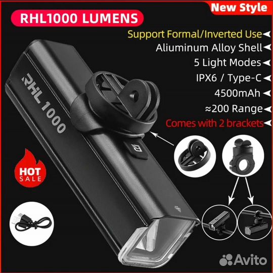 Новый Велофонарь Rockbros