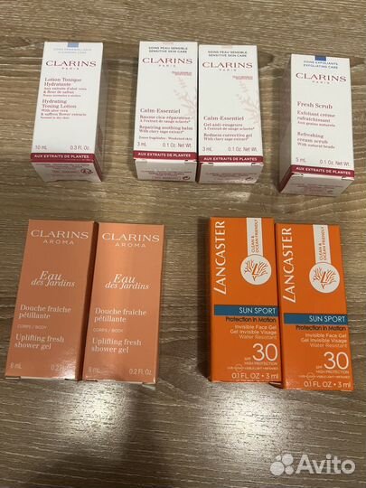 Крем,тоник,бальзам,солнцезащитный гель,clarins