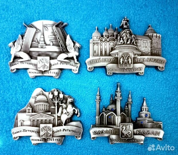 Магниты металлические города России