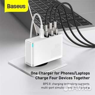 Зарядка Baseus 100w 2Type-C и 2USB-A