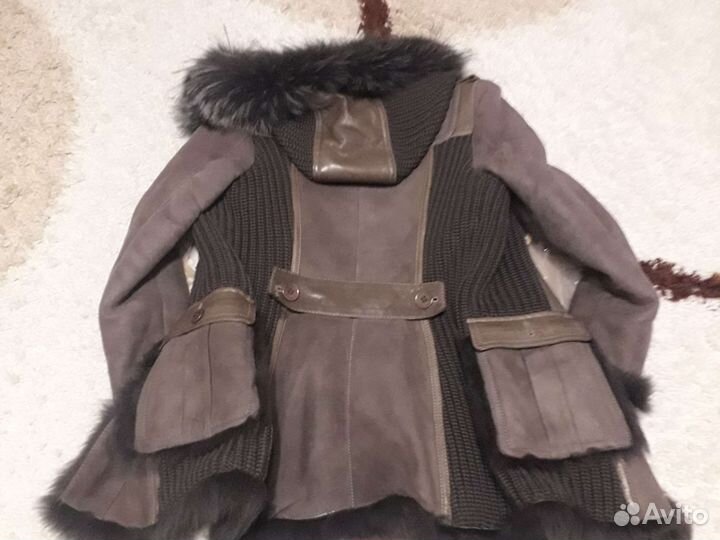 Дубленка натуральная женская 44