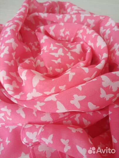 Палантин шарф летний Бабочки