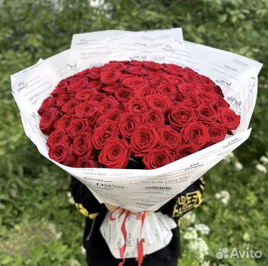101 Роза цветы доставка 25 51 101 Розы