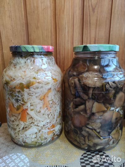 Грибы,капуста