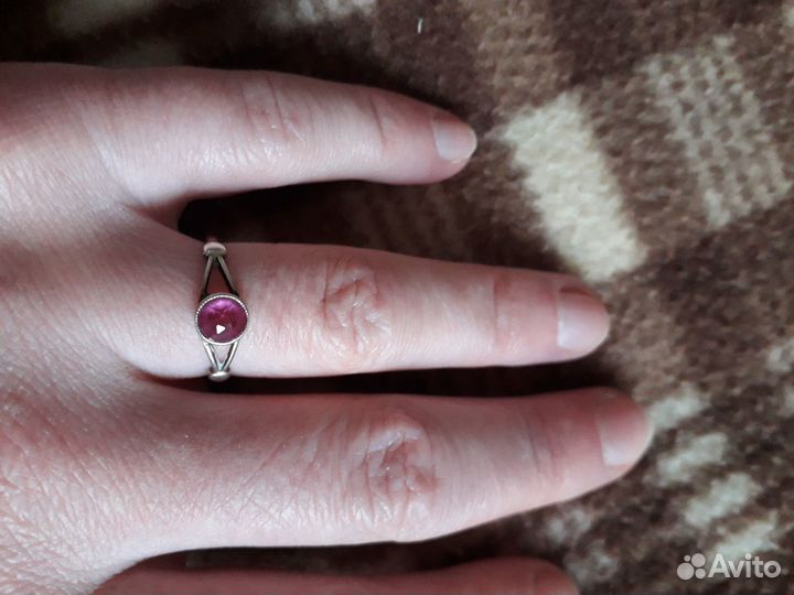 Серебрянное кольцо СССР 15р 875 пр Звезда