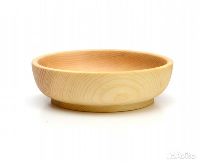Тарелка деревянная большая D18,5 H5
