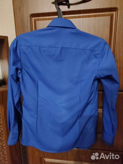 Рубашка синяя 116-122