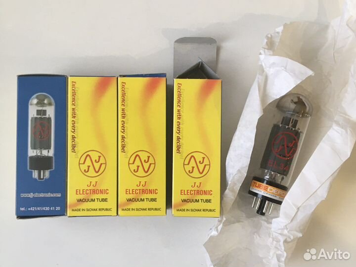 Радиолампы el34 JJ Electronic подобранный квартет
