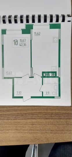 1-к. квартира, 43 м², 14/18 эт.
