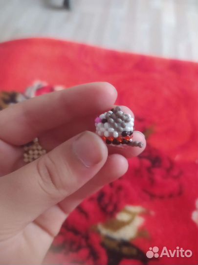 Амигуруми котик из бисера