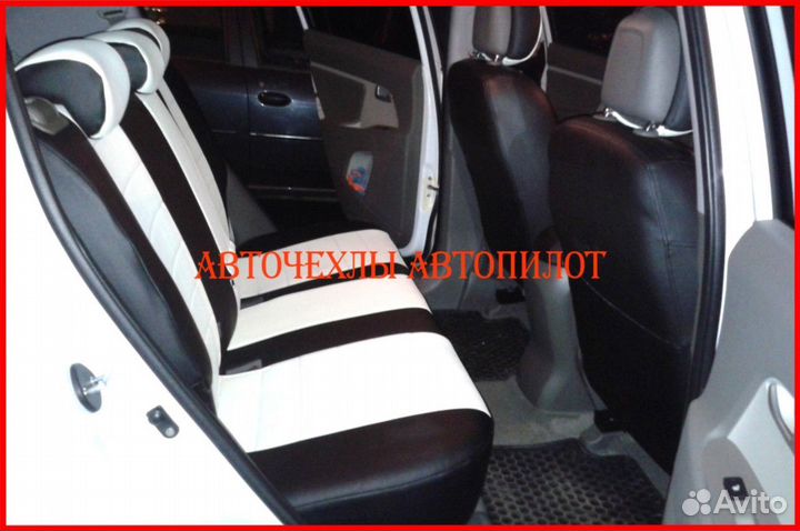 Чехлы Автопилот Kia Sportage 3 из экокожи чёр-бел