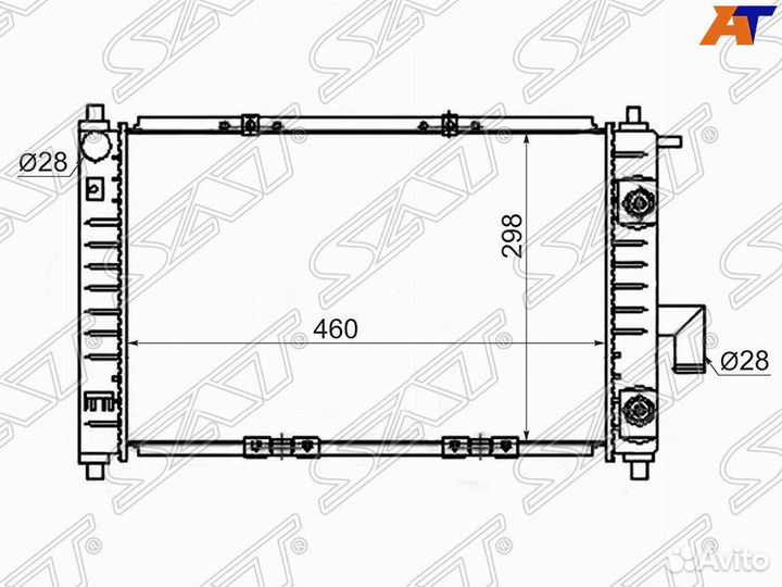 Радиатор daewoo matiz/chery QQ 0.8/1.0 00