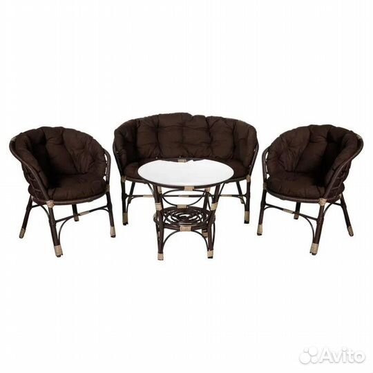 Комплект кофейный из искусственного ротанга 