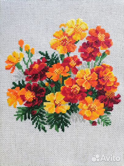 Набор для вышивания крестом Риолис Бархатцы