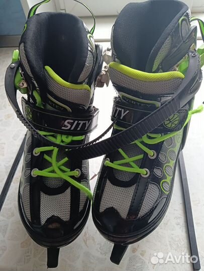 Роликовые коньки детские раздвижные размер 37-39