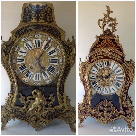 Часы каминные. J. verhagen. 19 в. Стиль Буль