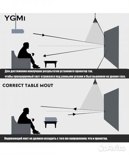 Экран для проектора, 100 дюймов