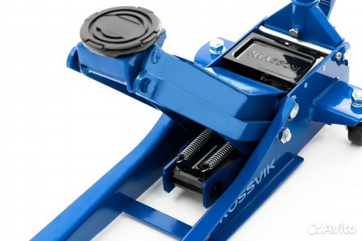 Домкрат подкатной 3т. с педалью 75-505 мм rossvik