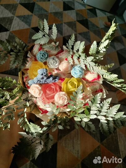Букет из мыльных роз