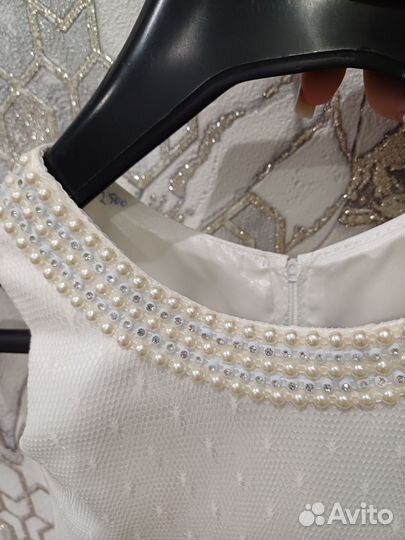 Платье праздничное 116 белое