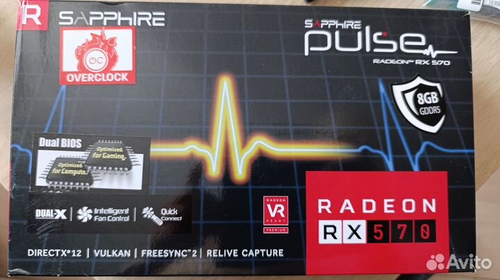 Видеокарта Sapphire AMD Radeon RX 570 pulse 8192MB