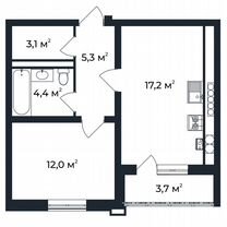 1-к. квартира, 43,9 м², 3/5 эт.