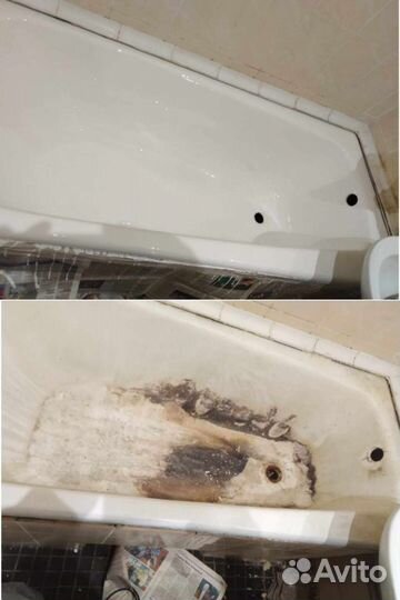 Реставрация ванн эмаль акрил мрамор