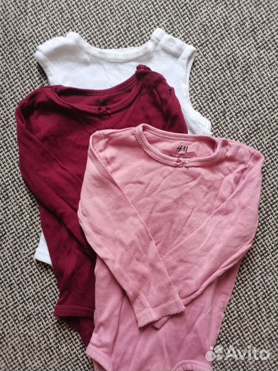 Три боди и пижама H&M