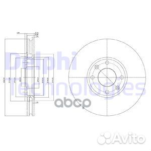 Диск тормозной BG3622 Delphi