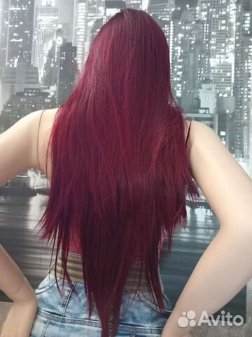 Парик Бордовый