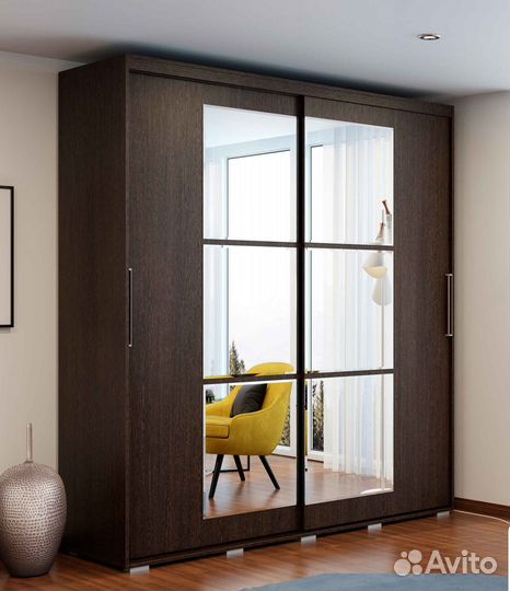 Шкаф-купе с зеркалом Крафт-3