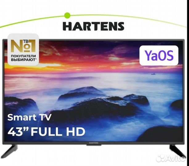 Телевизор SMART tv Hartens Hty-Fhd06b-S2,43',109cm