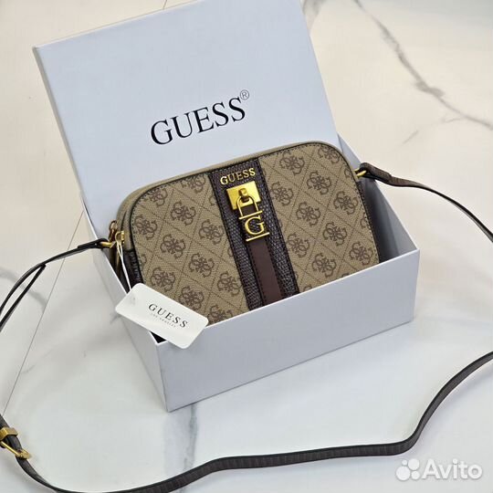 Сумка guess бежевая