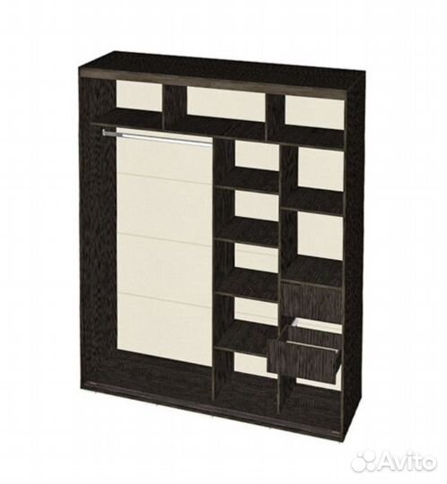 Шкаф-купе с зеркалом Крафт-3