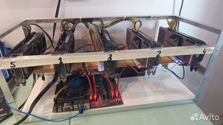 Ферма для майнинга на видеокартах RTX 3080